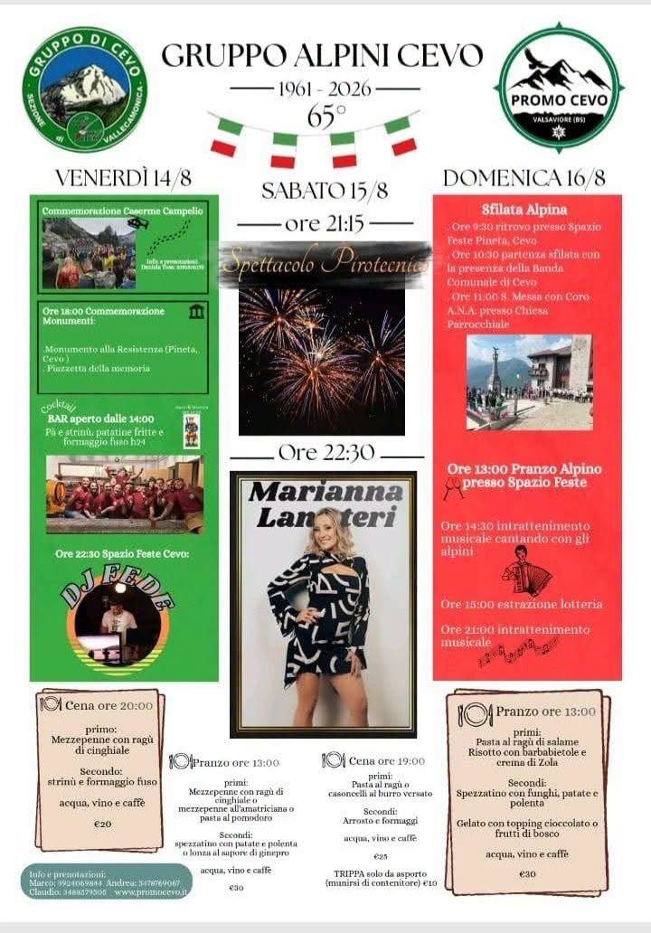 Locandina di 65° Festa degli Alpini Cevo