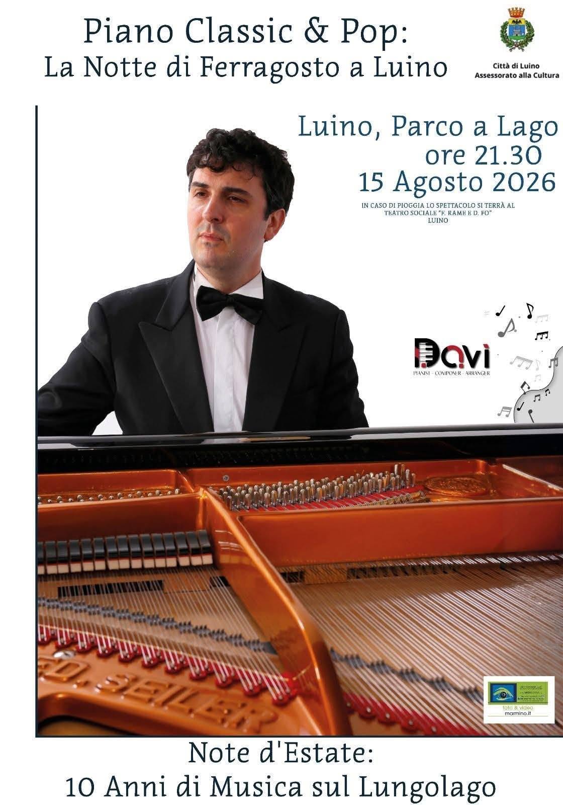 Locandina di Piano Classic & Pop: La Notte di Ferragosto a Luino