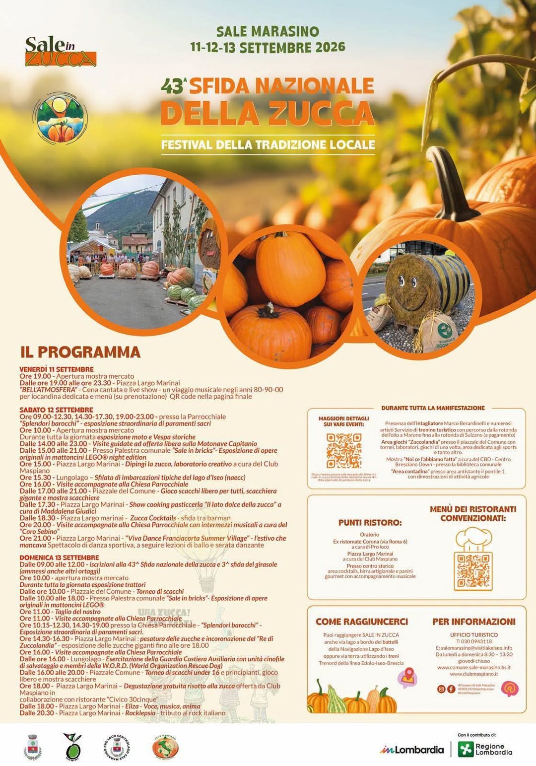 Affiche de 43^ SFIDA NAZIONALE DELLA ZUCCA - FESTIVAL DELLA TRADIZIONE LOCALE