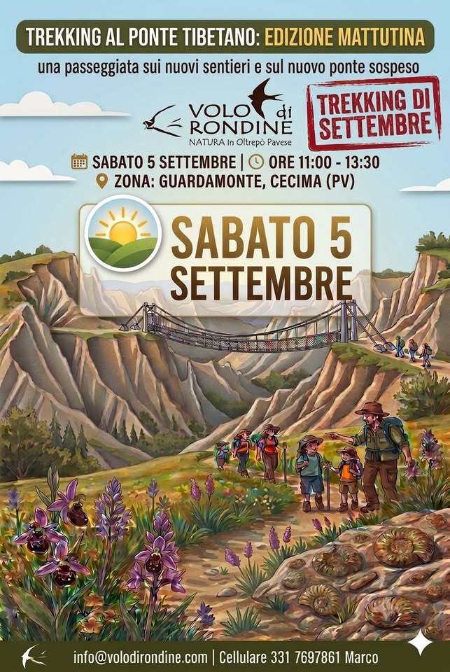 Affiche de Trekking sui nuovi sentieri del Guardamonte e sul Ponte Tibetano
