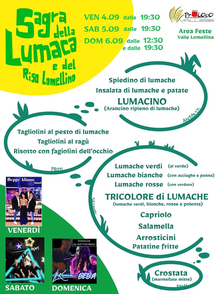 Affiche de Sagra della Lumaca e del Riso Lomellino