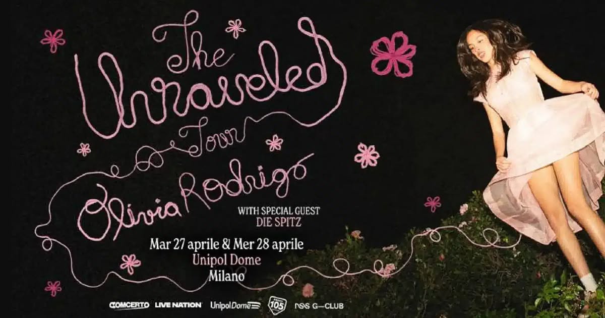 Affiche de The Unraveled Tour Olivia Rodrigo with special guest Die Spitz