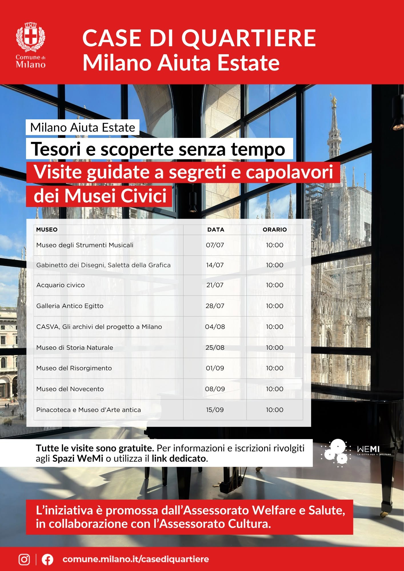 Locandina di Tesori e scoperte senza tempo - Visite guidate a segreti e capolavori dei Musei Civici
