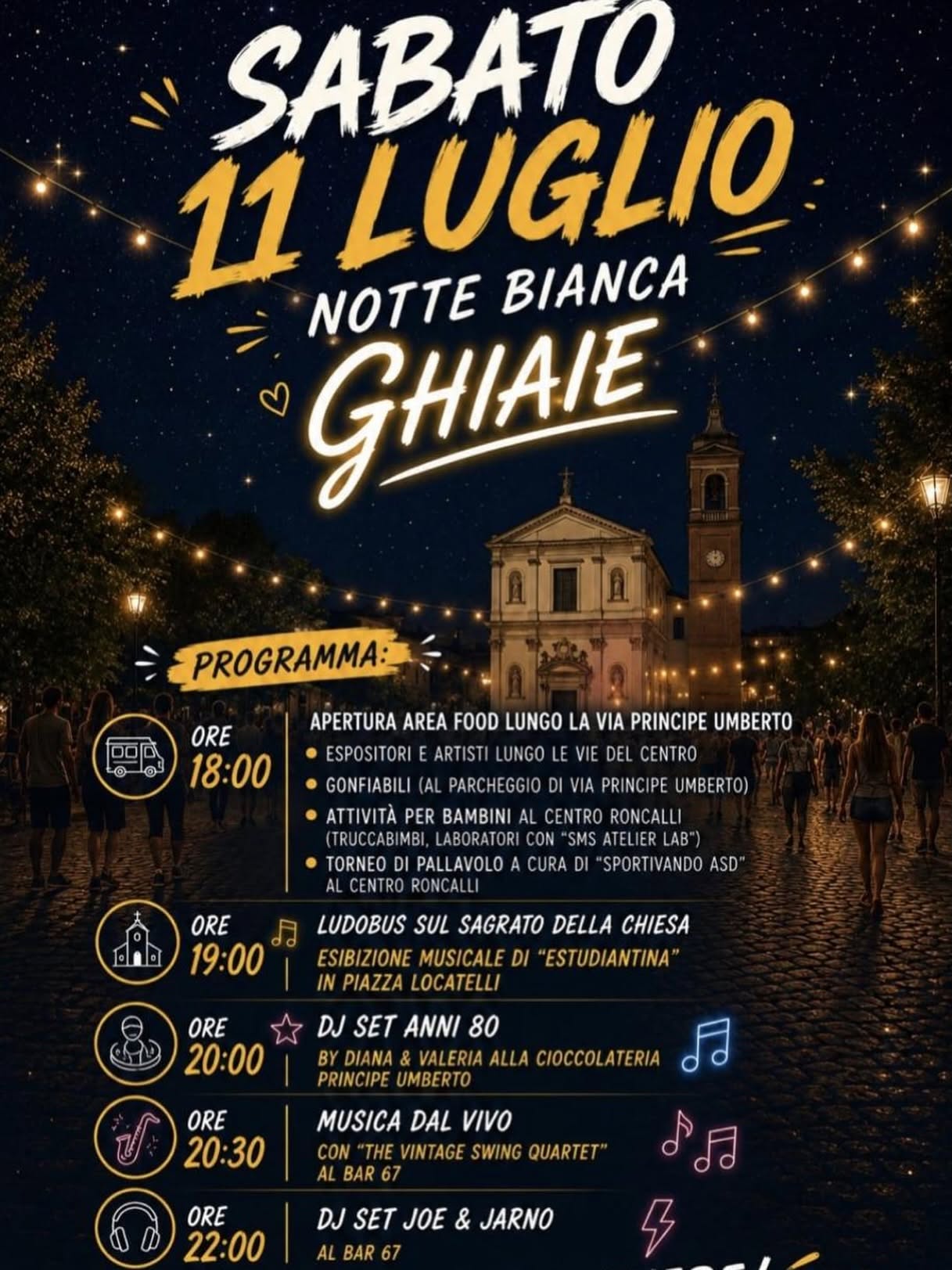 Poster for Notte Bianca a Ghiaie