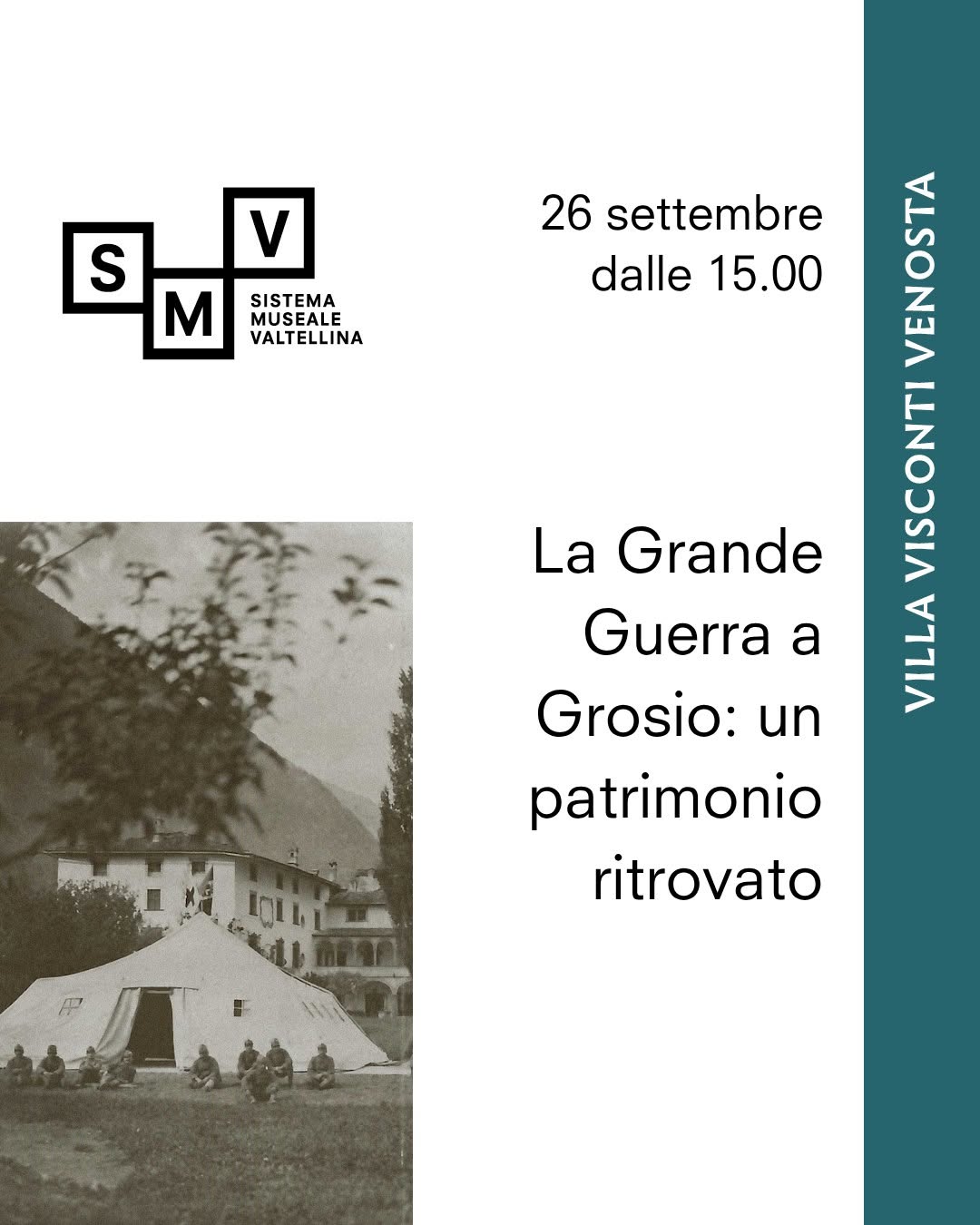 Locandina di La Grande Guerra a Grosio: un patrimonio ritrovato