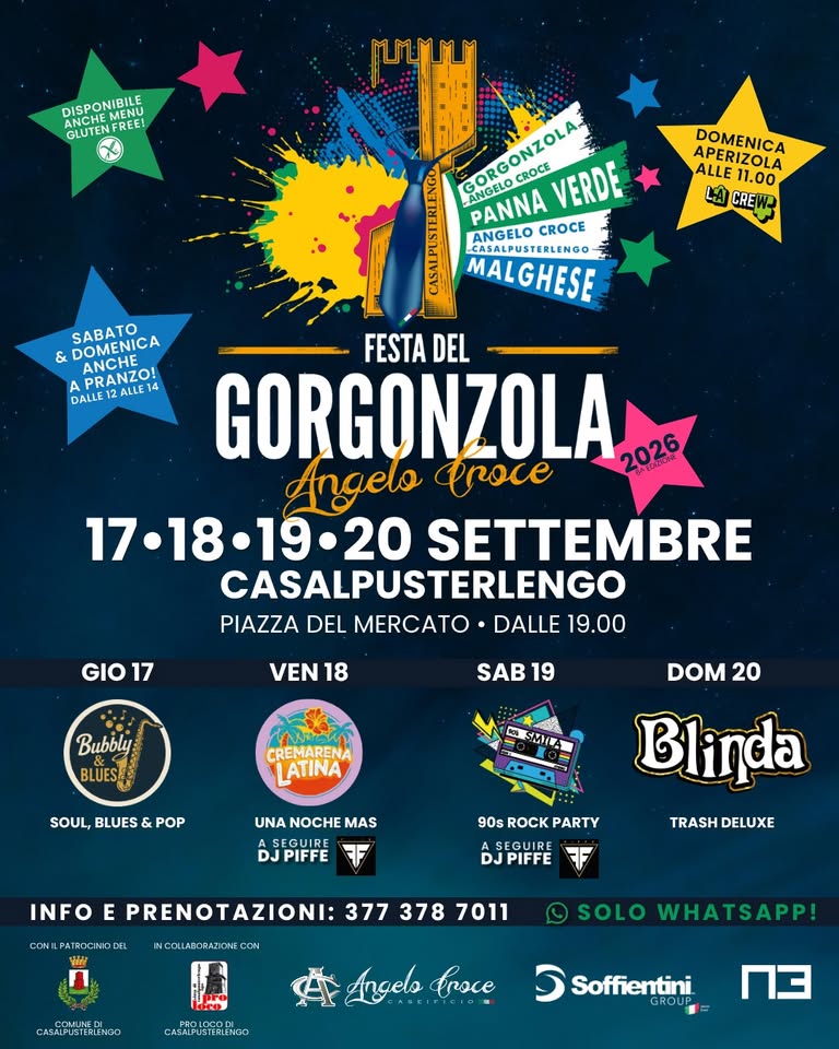 Locandina di Festa del Gorgonzola 2026