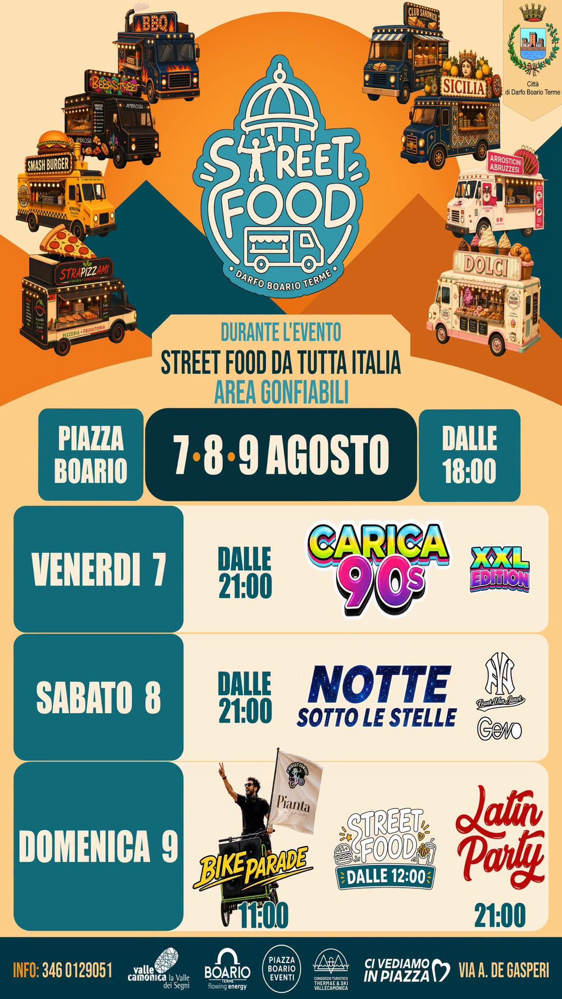 Locandina di Street Food & Music – Piazza Boario Eventi