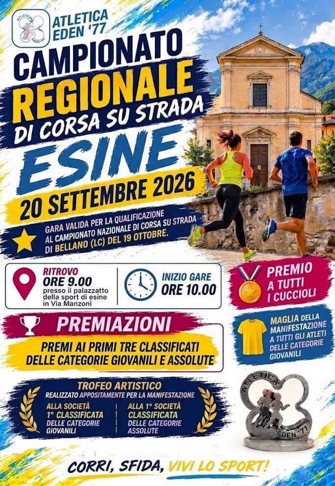 Locandina di Campionato Regionale di Corsa su Strada