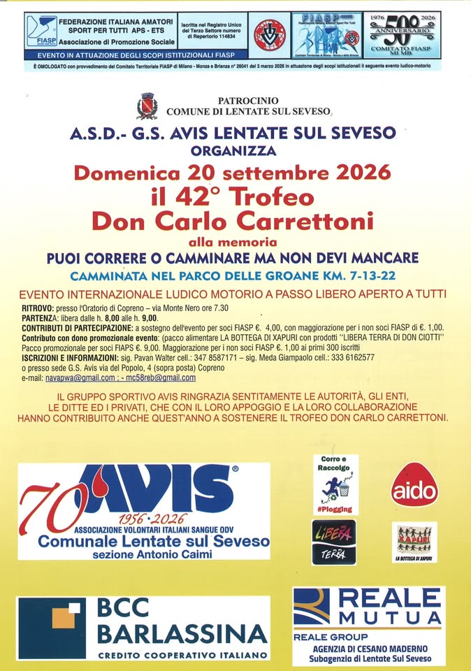 Locandina di 42° Trofeo Don Carlo Carrettoni