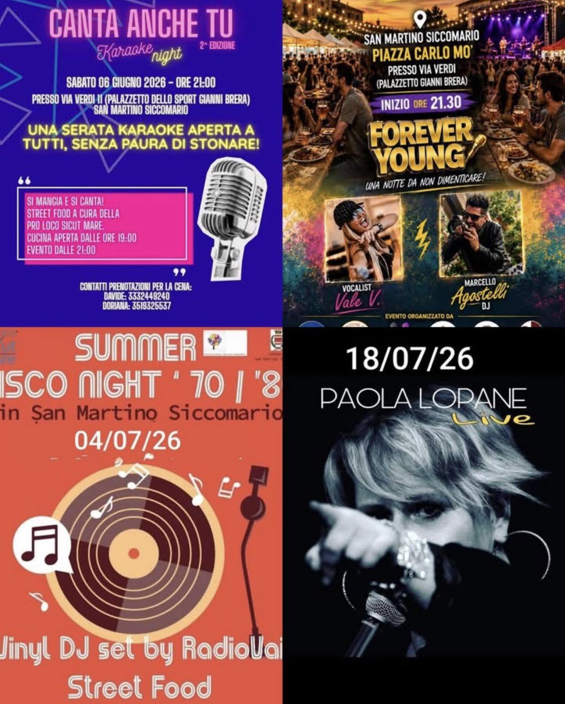 Poster for Serate musicali con street food in Piazza Carlo Mo'