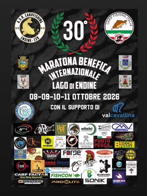 Plakat von 30° CARP FISHING ITALIA - MARATONA BENEFICA INTERNAZIONALE
