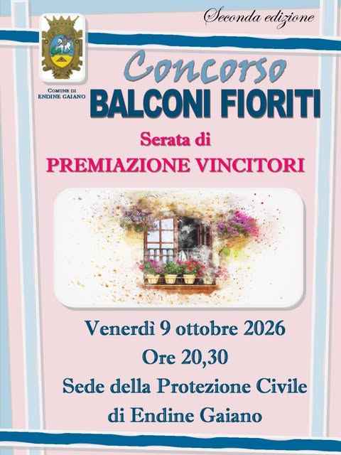 Plakat von Concorso Balconi Fioriti - Serata di Premiazione Vincitori
