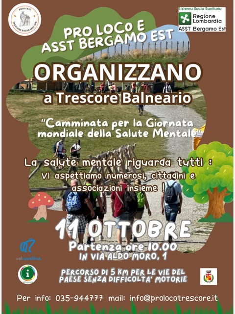 Plakat von Camminata per la Giornata mondiale della Salute Mentale