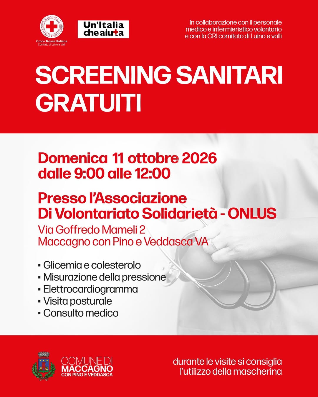 Affiche de SCREENING SANITARI GRATUITI