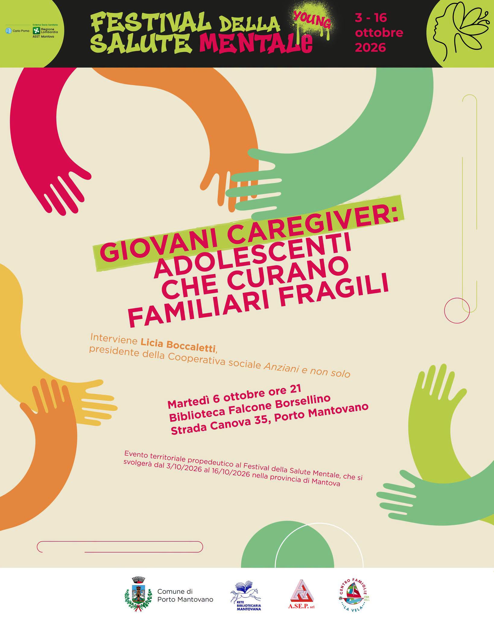 Plakat von Giovani Caregiver. Adolescenti che curano familiari fragili