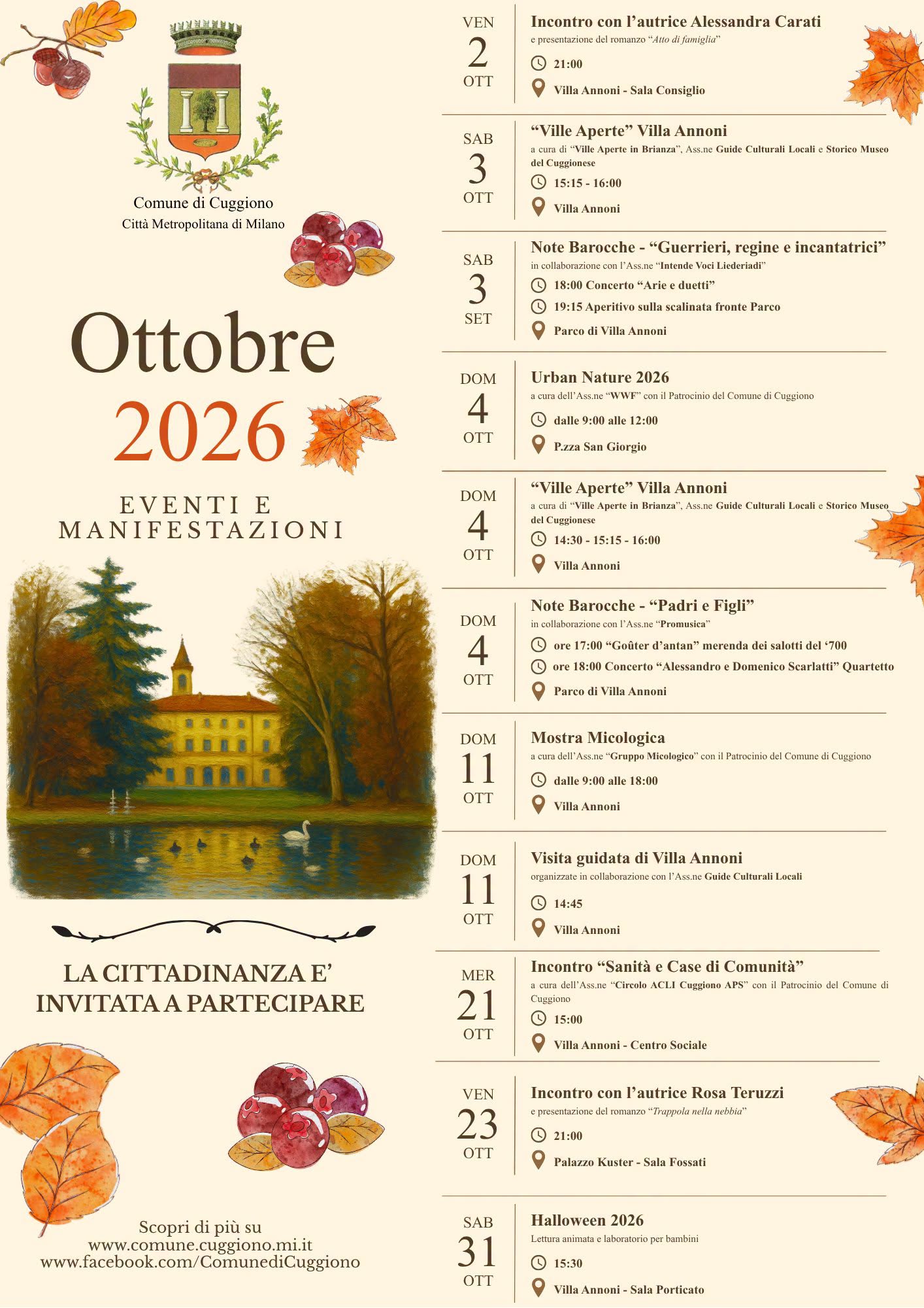Plakat von Visita guidata di Villa Annoni