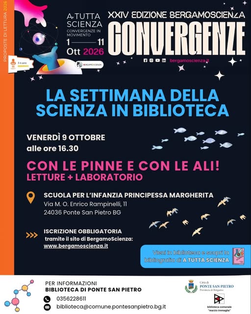 Plakat von A Tutta Scienza - Convergenze in Movimento: Con le pinne e con le ali