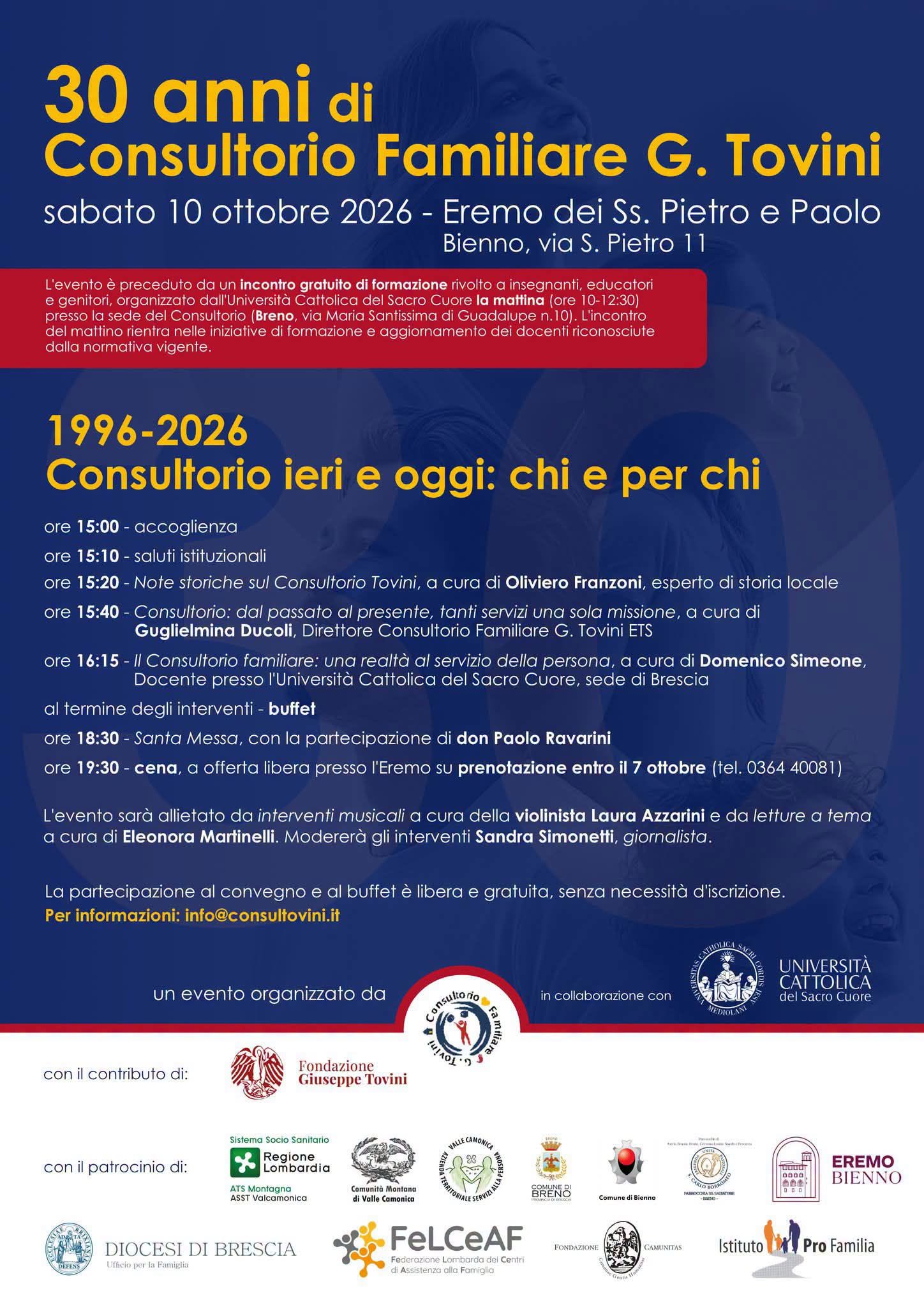 Plakat von 30 anni di Consultorio Familiare G. Tovini