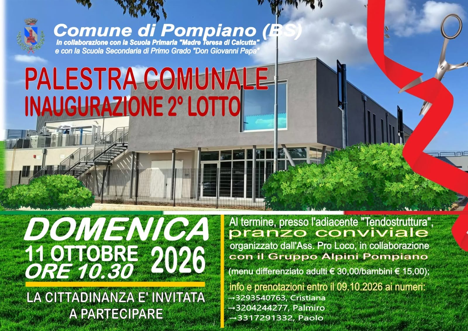 Poster for Inaugurazione 2° Lotto Palestra Comunale