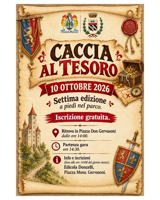 Plakat von Caccia al Tesoro