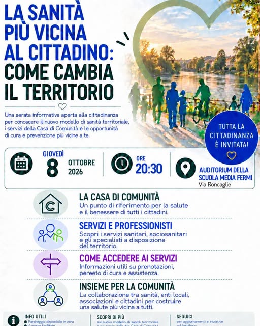 Plakat von LA SANITÀ PIÙ VICINA AL CITTADINO: COME CAMBIA IL TERRITORIO