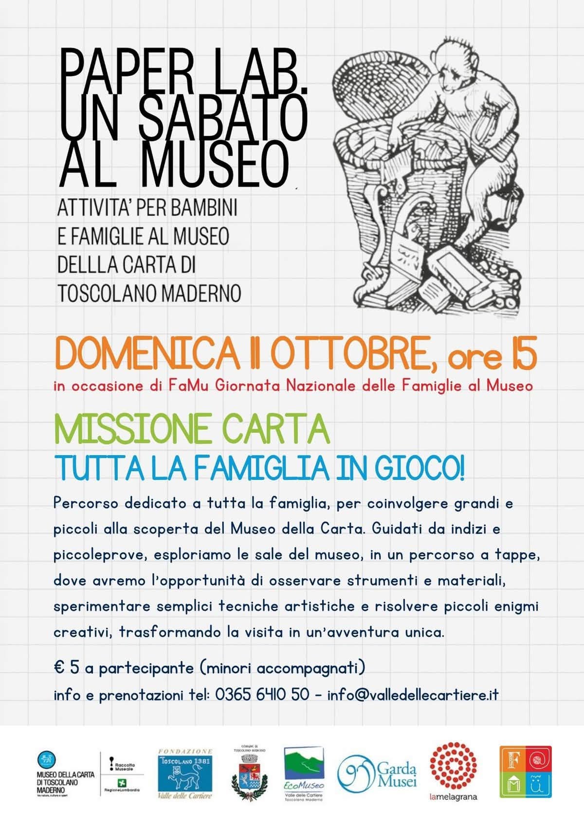 Affiche de Paper Lab. Un sabato al museo