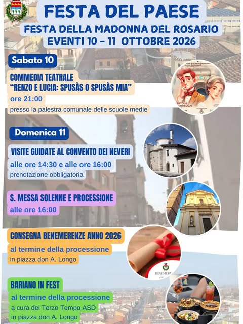 Affiche de Festa del Paese - Festa della Madonna del Rosario
