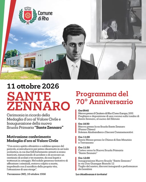 Affiche de Celebrazione commemorativa di Sante Zennaro