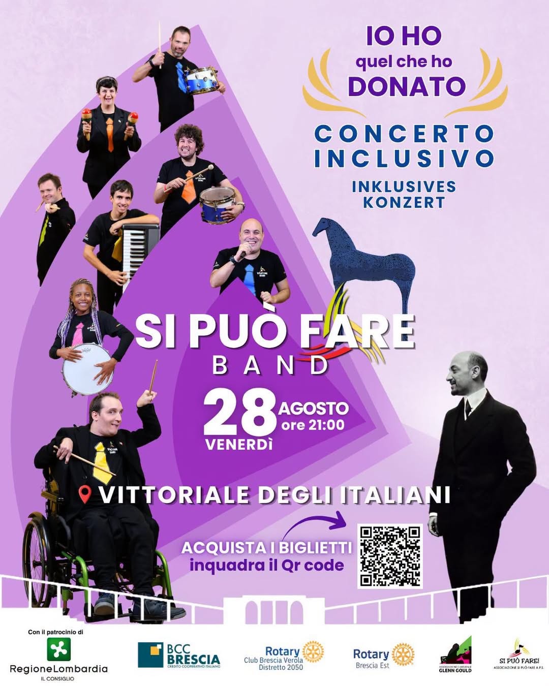 Locandina di Io ho quel che ho donato - Concerto inclusivo della Si Può Fare Band